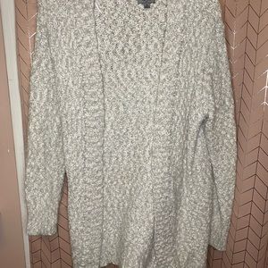 Grey and white cardigan